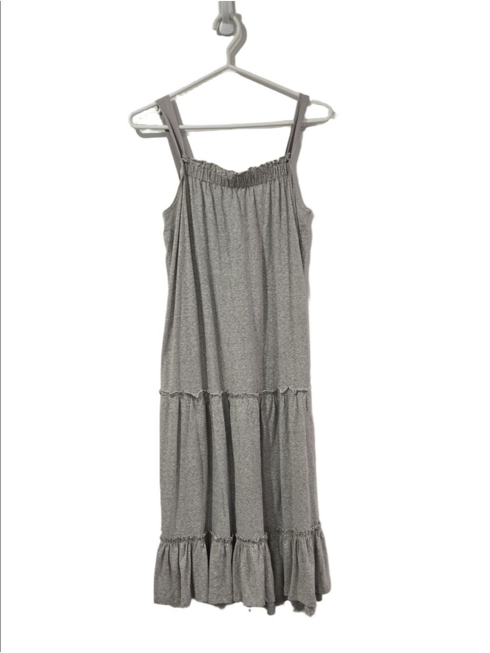 Gentle Fawn Heather Gray Tiered Midi Dress